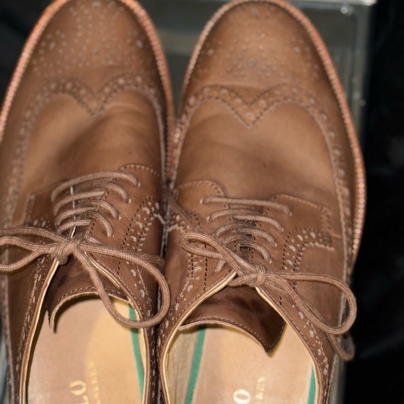 Polo Ralph Lauren Wing Tip Shoe vibram Sole - Picture 9 of 14